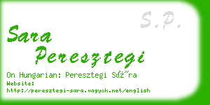 sara peresztegi business card